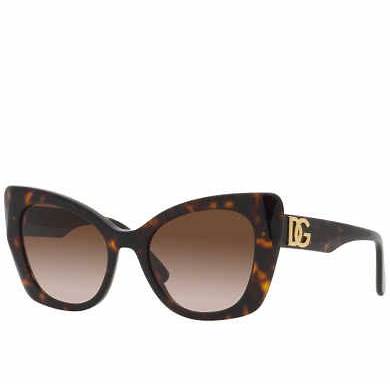 Dolce & Gabbana DG4405 502/13 Gafas de Sol Mujer - Montura Habana, Lentes Marrón Degradado