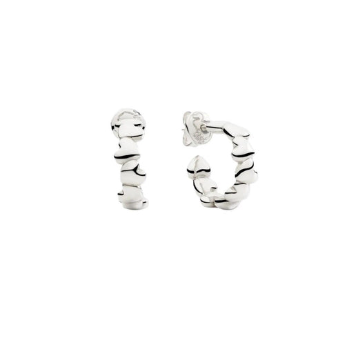 DODODoDo Silver Heart Hoop Earrings DOC5000HEART000AG – 925 Sterling SilverJEWELRYEcecile