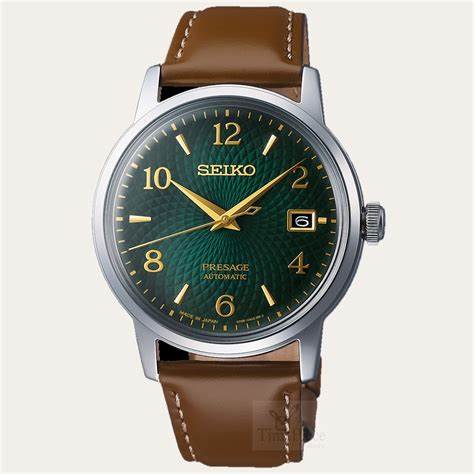 SEIKOSeiko Presage SRPE45J1 "Mojito" Automatic Men's Watch - 38.5mm Stainless Steel, Green Textured DialWATCHESEcecile
