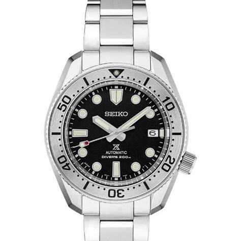 Reloj de buceo automático para hombre Seiko Prospex SPB185J1 '1968 Re-Interpretation' - Acero inoxidable, esfera negra