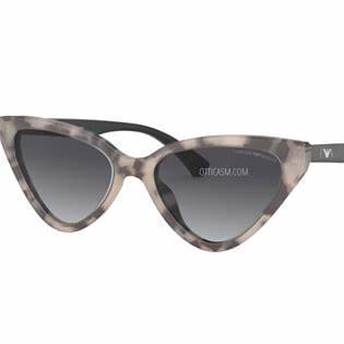 Lunettes de soleil Emporio Armani EA4136 5796/8G pour femme - monture gris havane, verres gris dégradés
