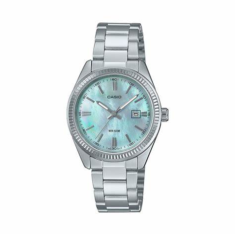 CASIO & VINTAGECasio LTP - 1302DS - 2AVDF Women's Analog Watch - Stainless Steel Band, Mother - of - Pearl DialWATCHESEcecile