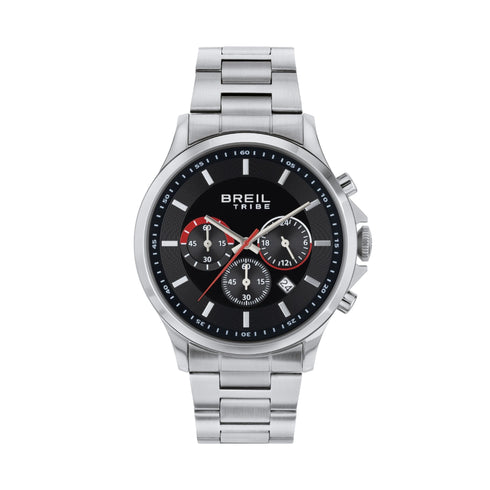 Breil Kart EW0658 Herren Chronograph Uhr - Schwarzes Zifferblatt, Edelstahl