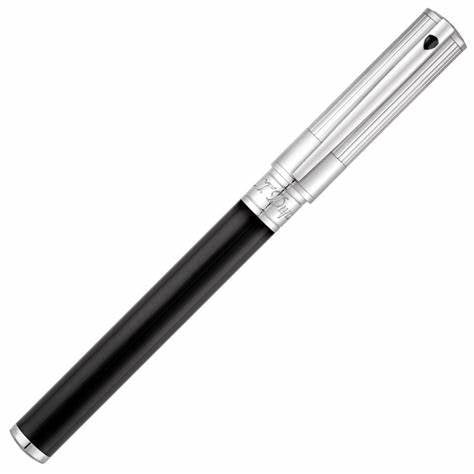 DUPONTS.T. Dupont D - Initial Fountain Pen Model 260204 - Black and Chrome FinishPENEcecile