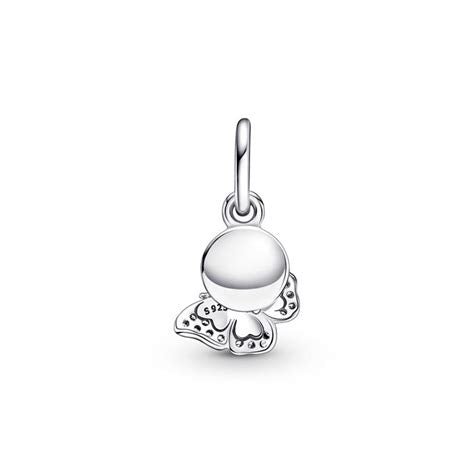 PANDORAPandora 790757C01 Blue Butterfly & Quote Double Dangle Charm - Sterling Silver with Blue Enamel and Cubic ZirconiaBIJOUXEcecile
