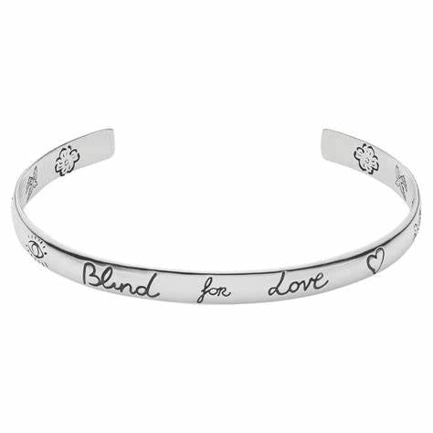 Bracelet Gucci "Blind For Love" en argent sterling - Taille 16cm