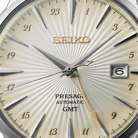 SEIKOSeiko Presage SSK041J1 'Acacia' Cocktail Time GMT Men's Watch - Champagne Dial, Brown Leather StrapWATCHESEcecile