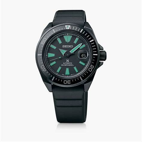 Reloj de buceo automático para hombre Seiko Prospex SRPH97K1 - Black Series 'King Samurai' Limited Edition, esfera negra, correa de silicona