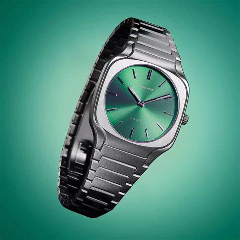 D1 MILANOD1 Milano Square Bracelet 37mm Eden D1 - SQBJ06 - Stainless Steel, Green DialWATCHESEcecile