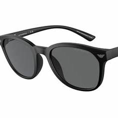 Emporio Armani EA4225U 5001/87 Unisex Sunglasses - Matte Black Frame, Dark Gray Lenses