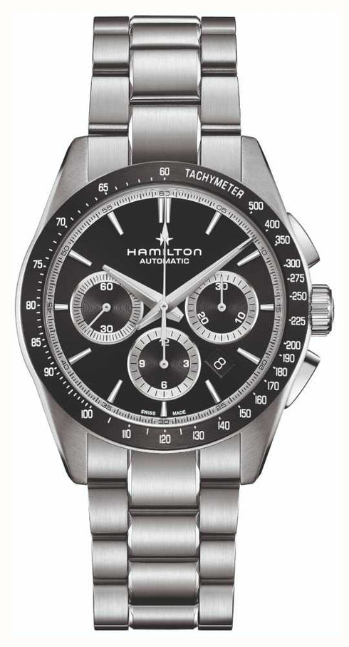 Hamilton Jazzmaster Performer Auto Chrono H36606130 - 42mm Stainless Steel, Black Dial, Automatic Movement