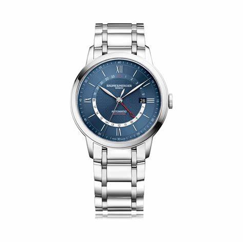 BAUME&MERCIERBaume & Mercier Classima MOA10483 Dual Time 42mm Men's Watch - Blue DialWATCHESEcecile