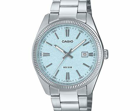 Reloj Casio MTP-1302DA-2A2VDF para hombre con esfera azul y pulsera de acero inoxidable