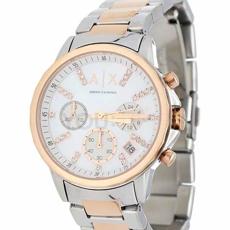Armani Exchange AX4331 Women's Lady Banks Two-Tone Chronograph Watch