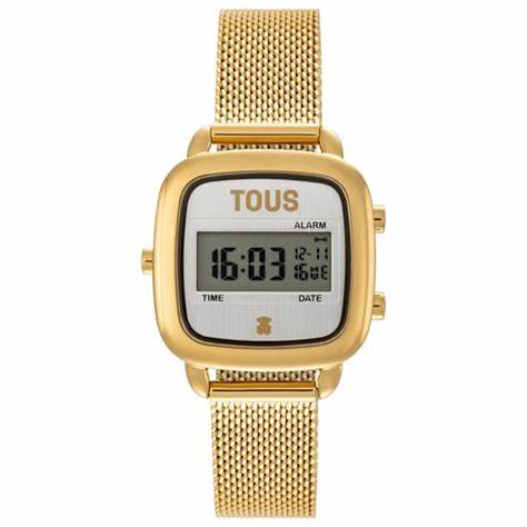 TOUS D-Logo Mini Digital Watch 3000139500 - Bracelet en acier inoxydable doré