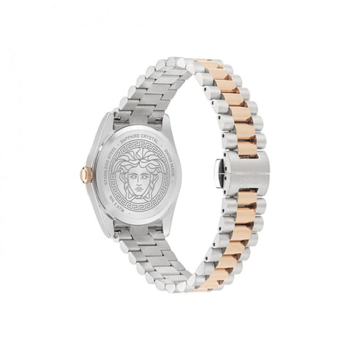 VERSACEVersace VE0E00525 Millenyium Lady Watch – 32mm Two - Tone Stainless Steel, Swiss QuartzWATCHESEcecile
