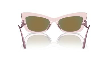 DOLCE & GABBANADolce & Gabbana DG4467B 31486X Women's Cat - Eye Sunglasses - Transparent Rose Frame, Light Brown Pink Mirror LensesEYEWEAREcecile