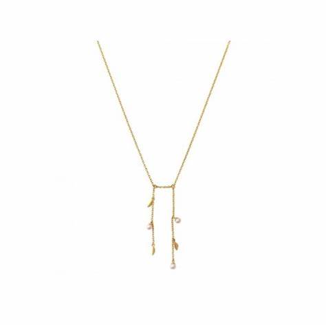 Majorica Romea Necklace 16580.01.1.000.010.1 – 925 Silver, 4mm White Pearls, Gold-Tone