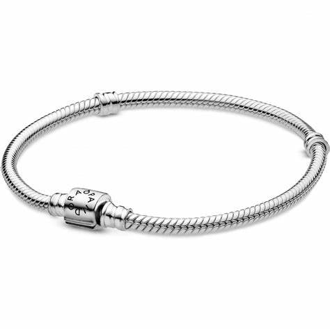 PANDORAPandora Moments Barrel Clasp Snake Chain Bracelet 598816C00 - 19 - 19cm Sterling SilverBIJOUXEcecile