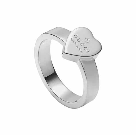 Bague en argent sterling Gucci Trademark Heart - Taille 6
