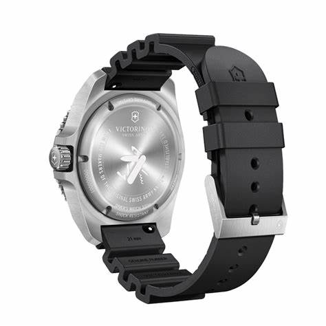 VICTORINOXVictorinox Dive Pro Quartz Men's Watch - Stainless Steel Case, Black Dial, Black Rubber StrapWATCHESEcecile