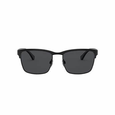 Emporio Armani EA 2087 3014/87 Occhiali da sole da uomo - Montatura nera opaca, lenti grigio scuro