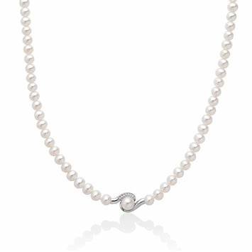 MILUNAMiluna PCL5877V Women's Necklace - White Gold with Freshwater PearlsJEWELRYEcecile