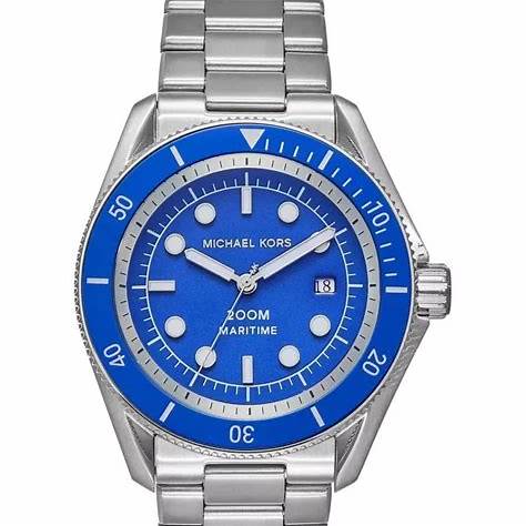 Montre en acier inoxydable pour hommes Michael Kors MK9160 Maritime Silver-Tone