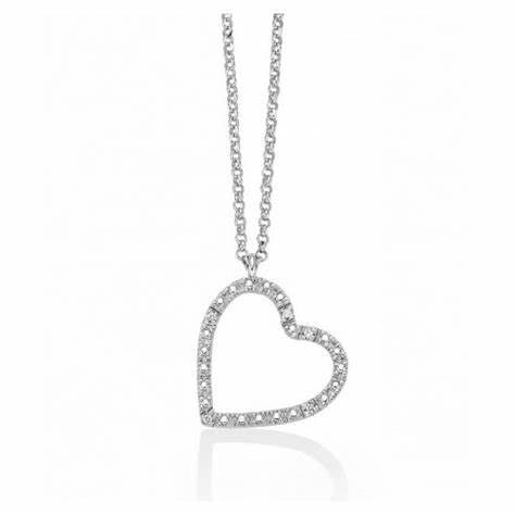 MILUNAMiluna CLD4469 Women's Necklace - 925 Silver with 5 Round Diamonds (0.035ctJEWELRYEcecile