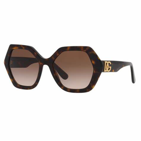 Dolce & Gabbana DG4406 502/13 Gafas de Sol Mujer - Montura Habana, Lentes Marrón Degradado