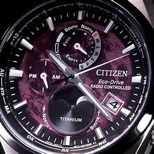 Reloj Citizen BY1018-80X Super Titanium Moonphase - Esfera roja