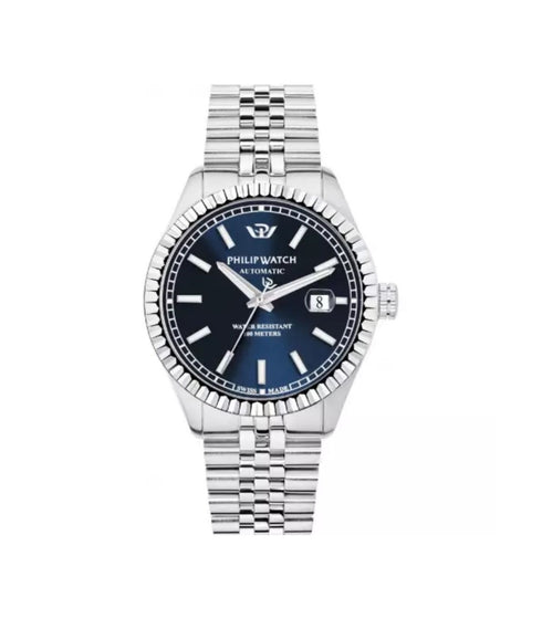 Philip Watch Caribe Reloj de Caballero R8223597017 - Esfera azul, brazalete de acero, fecha