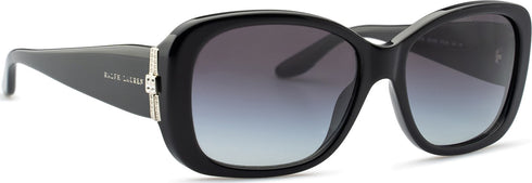 Ralph Lauren RL 8127B Women's Rectangular Sunglasses - Black Frame, Grey Gradient Lenses
