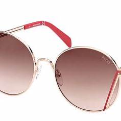 EMILIO PUCCIEmilio Pucci EP0180 5828F Women's Round Sunglasses – Shiny Rose Gold Frame, Gradient Brown LensesEYEWEAREcecile