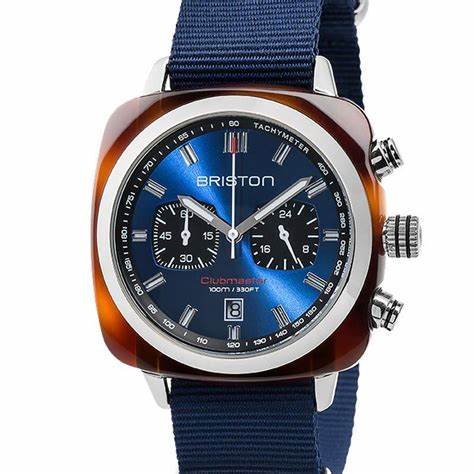 BRISTONBriston Clubmaster Sport Chronograph 42mm Navy Blue Dial Watch 17342 - SA - TS - 9 - NNBWATCHESEcecile