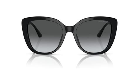 Emporio Armani EA4214U 50178G Women's Sunglasses - Shiny Black Frame, Polarized Gray Gradient Lenses, 54mm