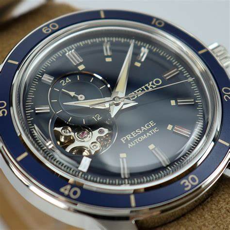 Seiko Presage SSA453J1 Reloj Automático Open Heart para Hombre - 40.8mm Acero Inoxidable, Esfera Azul