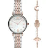 Emporio Armani AR80037 Gianni T-Bar Women's Watch - Silver/Rose Gold