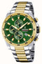 FESTINAFestina F20562/3 Chrono Sport Men's Watch – Green Dial, Two - Tone Steel, 45mmWATCHESEcecile