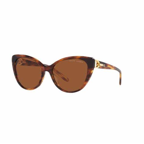 Ralph Lauren RL 8215BU 5001/13 Women's Sunglasses - Black Frame, Gradient Brown Lenses