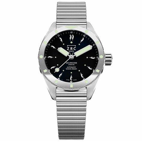 ZRC 1904 GENEVEZRC Securicode Diver 300 SC39163 - 39mm Stainless Steel, Black Guilloché DialWATCHESEcecile