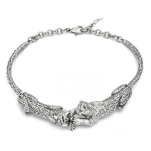 GIOVANNI RASPINIGiovanni Raspini 12270 Leopardi Necklace – Sterling Silver, 45cm, HandmadeBIJOUXEcecile