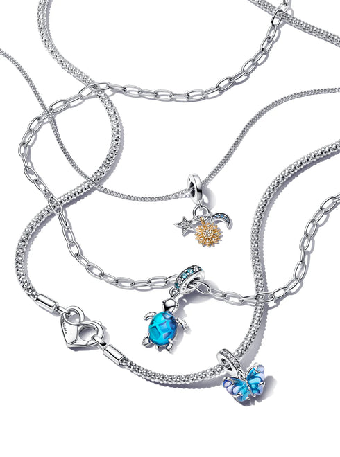 Pandora 762676C01 Two-Tone Celestial Triple Dangle Charm - Sun, Moon, Star (Soleil, Lune, Étoile)