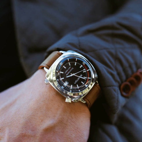 BRISTONBriston Clubmaster Diver Automatic Watch 42mm Black Dial Brown Leather Strap 17642 - PS - D - 1 - LVBRWATCHESEcecile