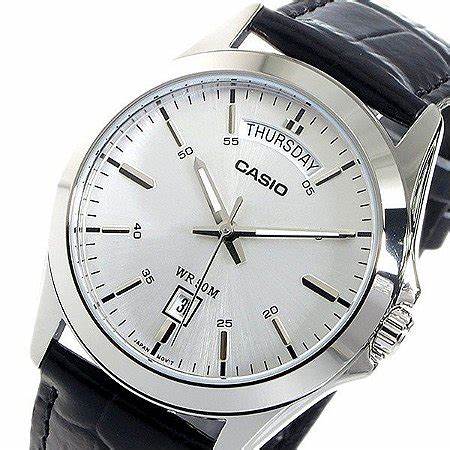 CASIO & VINTAGECasio MTP - 1370L - 7AVDF Men's Watch - Silver Dial, Black Leather StrapWATCHESEcecile
