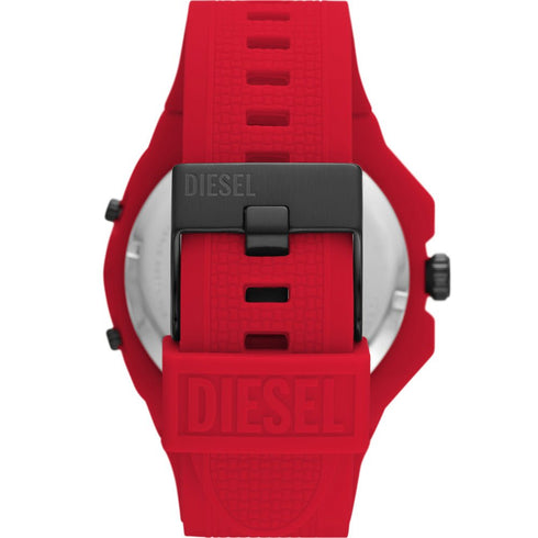 DIESELDiesel DZ1989 Framed Red Silicone Men's Watch – 51mm Black Dial, QuartzWATCHESEcecile