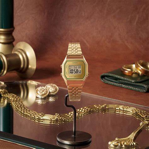 CASIO & VINTAGECasio Vintage LA680WEGV - 9AEF Unisex Digital Watch – Gold with Green AccentsWATCHESEcecile