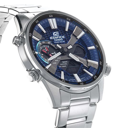 CASIO EDIFICECasio Edifice ECB - S10D - 2AEF Men's Solar - Powered Bluetooth Watch - Stainless Steel, Blue DialWATCHESEcecile