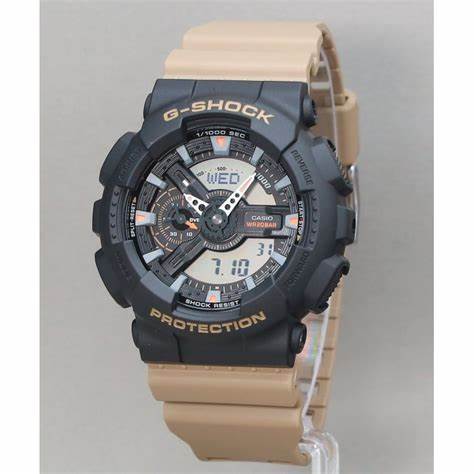 CASIO G - SHOCKCasio G - Shock GA - 110TU - 1A5ER Men's Watch - Black and Beige, Analog - DigitalWATCHESEcecile