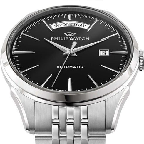 PHILIP WATCHPhilip Watch Roma R8223217001 Men's Automatic Watch - Stainless Steel, Black DialWATCHESEcecile